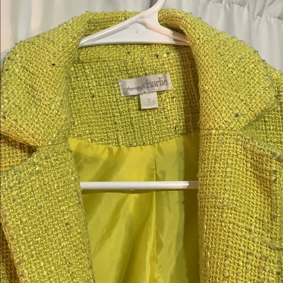 Charming Charlie Neon yellow blazer - Picture 5 of 6